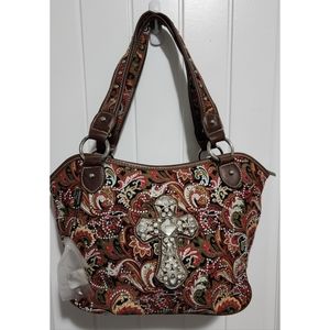 Montana West handbag purse NEW cross bling concealed carry